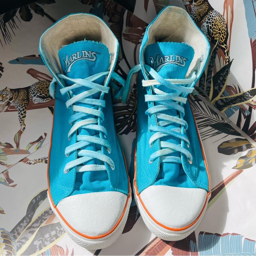Vintage FL Marlins High-Top Canvas MLB Sneakers
